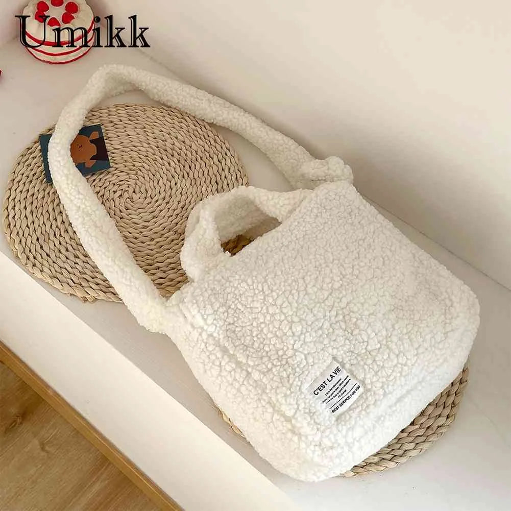 Plush Women Messenger Bag Autumn Winter Warm Soft Portable