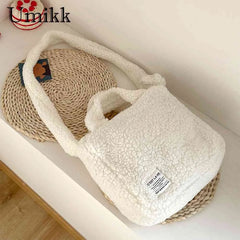 Plush Women Messenger Bag Autumn Winter Warm Soft Portable