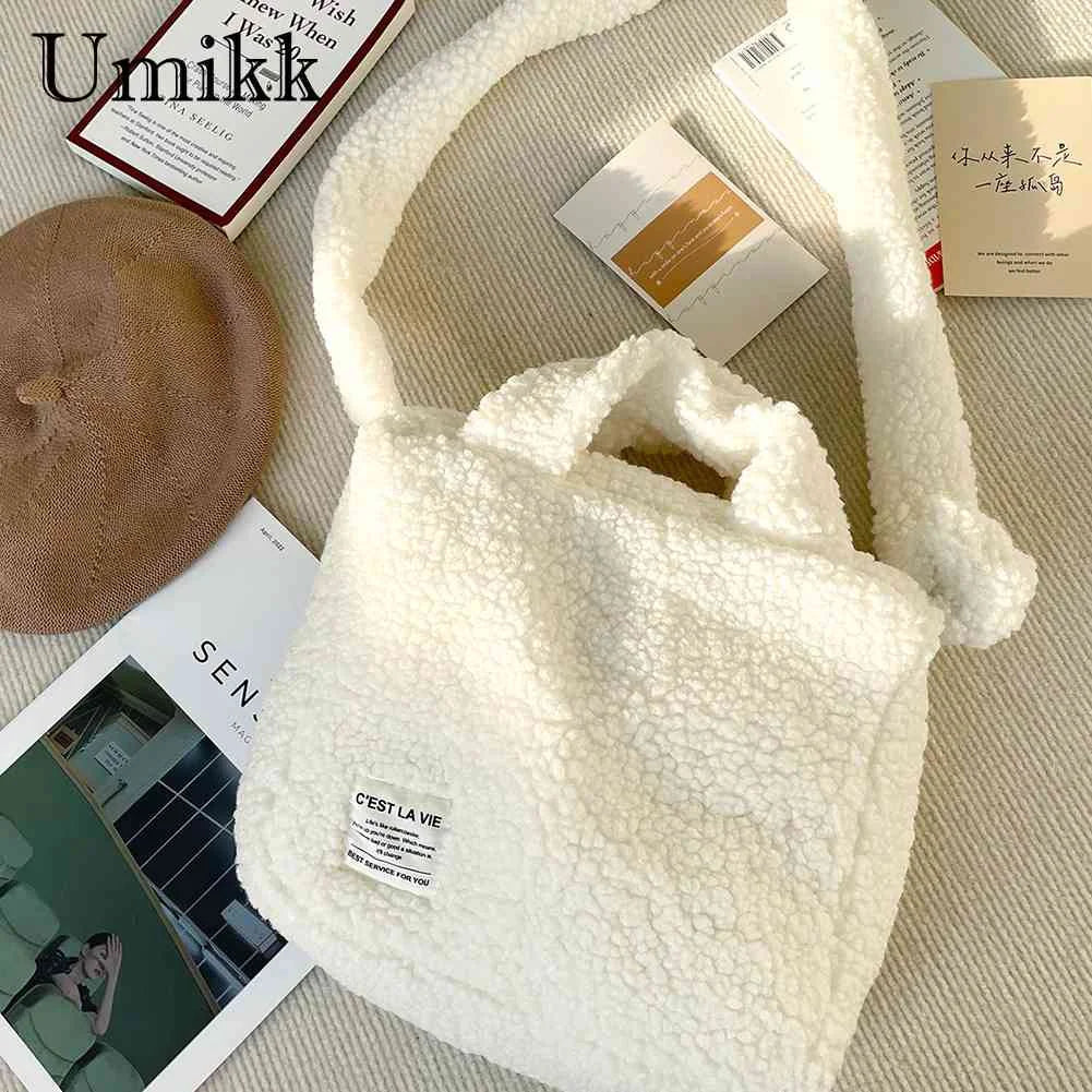 Plush Women Messenger Bag Autumn Winter Warm Soft Portable