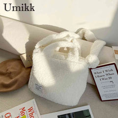 Plush Women Messenger Bag Autumn Winter Warm Soft Portable