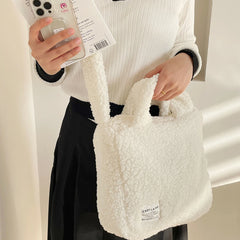 Soft Women Messenger Bag Warm Winter Handbag for Teenage Girls