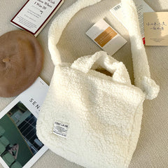Soft Women Messenger Bag Warm Winter Handbag for Teenage Girls
