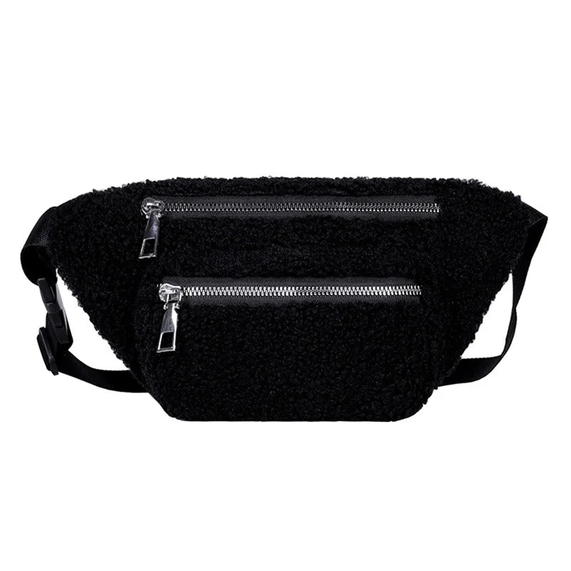 Plush Women's Waist Bag Crossbody Chest Bag