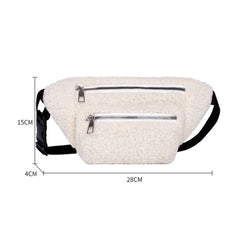 Plush Women's Waist Bag Belt Bags Shoulder Crossbody Chest Bag