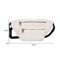 Plush Women's Waist Bag Crossbody Chest Bag