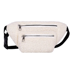 Plush Women's Solid Waist Bag