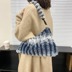 Faux Fur Women's Handbag Large Capacity Shoulder Bag