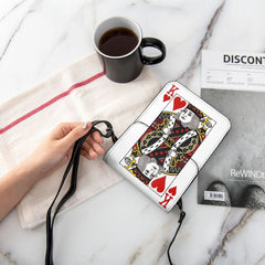 Poker Shoulder Bag KING OF HEARTS Work Leather Mobile Phone Bag