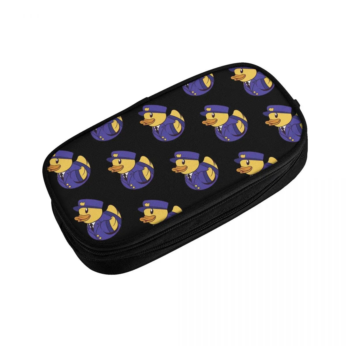 Policeman Rubber Duckie Pen Box Student School Anime Zipper Pen Bag
