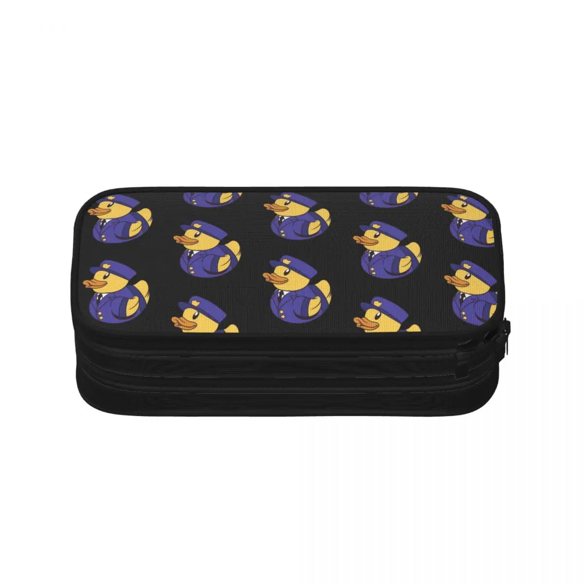 Policeman Rubber Duckie Pen Box Student School Anime Zipper Pen Bag