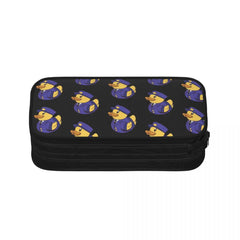 Policeman Rubber Duckie Pen Box Student School Anime Zipper Pen Bag