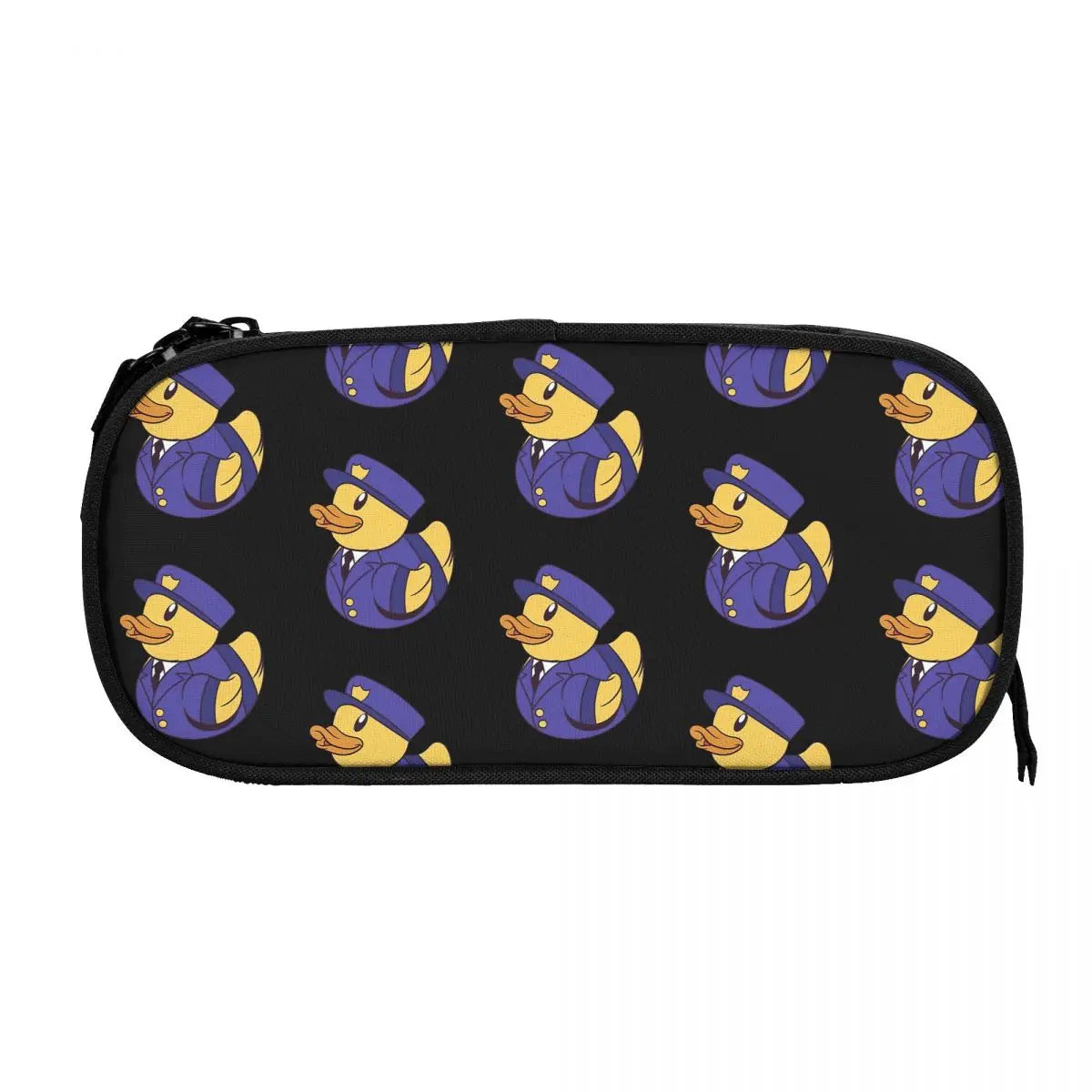 Policeman Rubber Duckie Pen Box Student School Anime Zipper Pen Bag