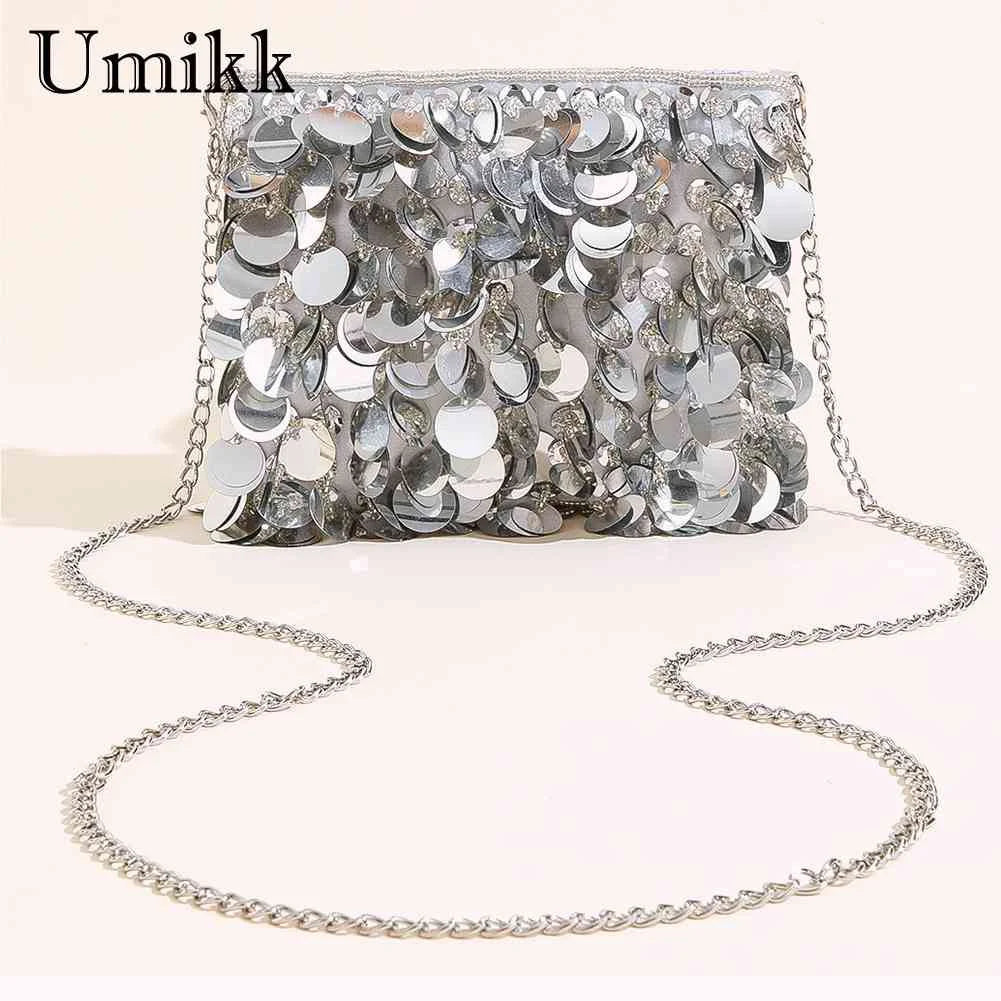 Sequin Envelope Evening Clutch Chain Wedding Bag