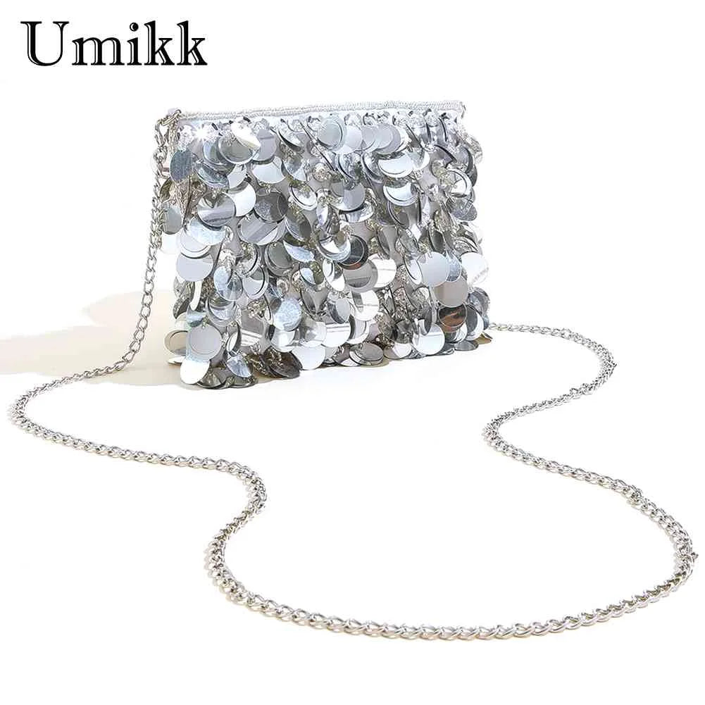 Sequin Envelope Evening Clutch Chain Wedding Bag