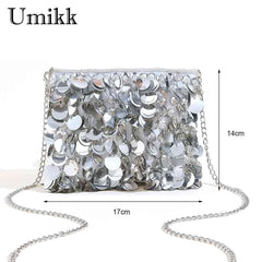 Sequin Envelope Evening Clutch Chain Wedding Bag