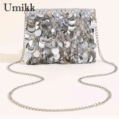 Sequin Envelope Evening Clutch Chain Wedding Bag
