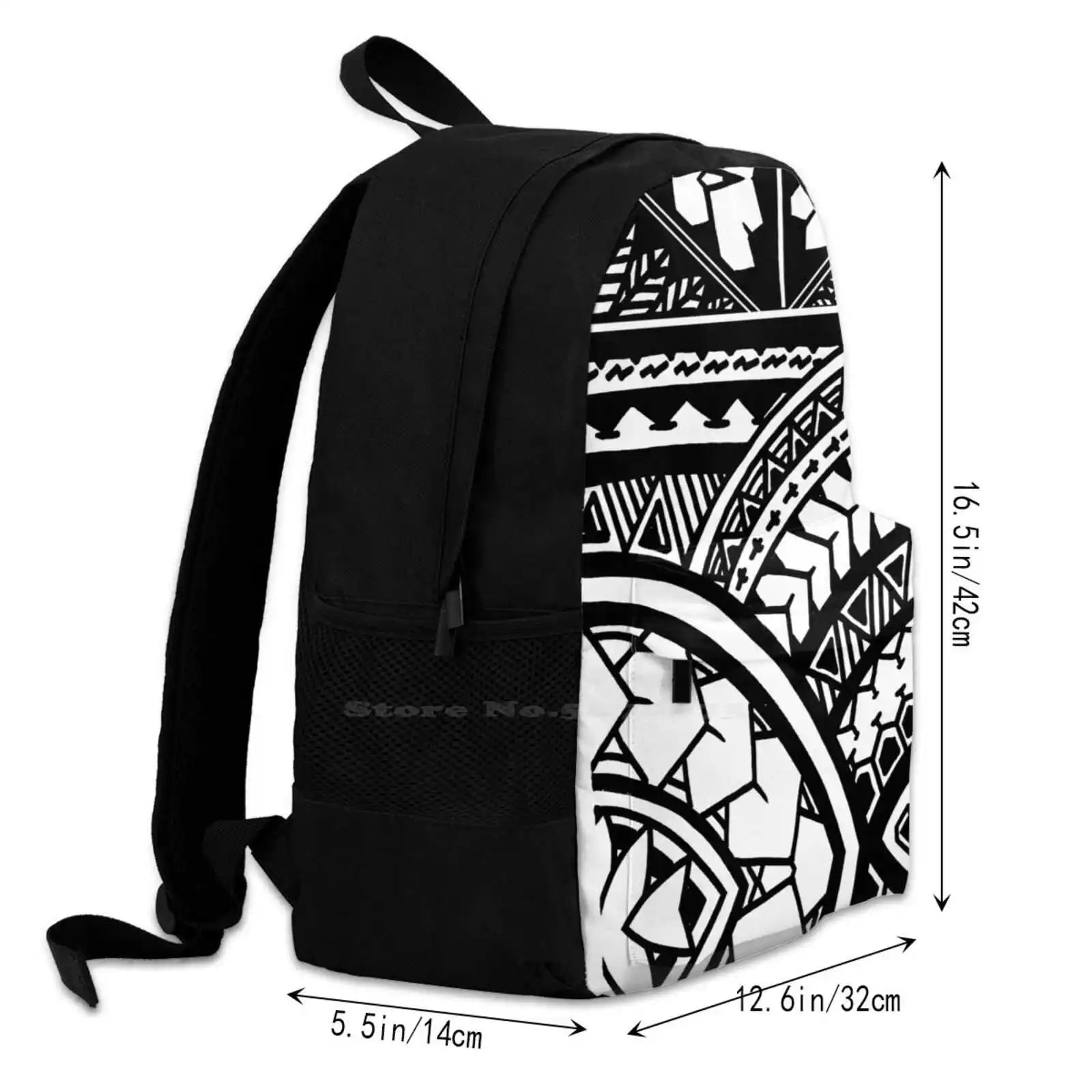 Polynesian All Over Tribal Print Bags Travel Laptop Backpack Hawaii 808 Poly