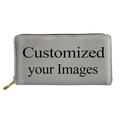 Poodle Dog Yellow Print Women Long Clutch Wallets PU Leather Coin Bag