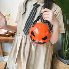 Funny Pumpkin Bags for Women Small Chains Ball Shoulder Bags Lady Crossbody Bag