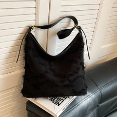 Autumn Winter Canvas Shoulder Bags Women High Capacity Tote Bag