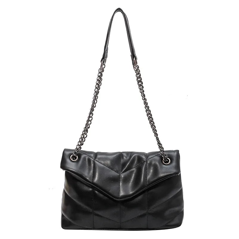 Autumn/Winter Large Capacity Shoulder Bag Crossbody Bag Female Chains PU