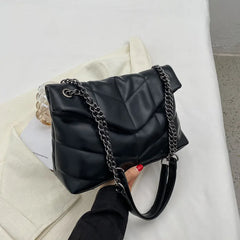 Autumn/Winter Large Capacity Shoulder Bag Crossbody Bag Female Chains PU