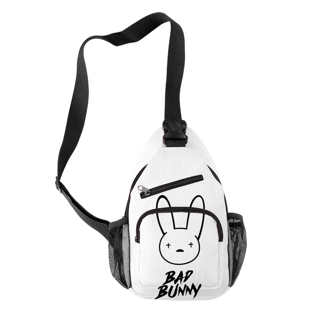 Bad Bunny Crossbody Chest Bag Waterproof Sports Travel 3D Print Shoulder Bag