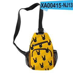 Bad Bunny Crossbody Chest Bag Waterproof Sports Travel 3D Print Shoulder Bag
