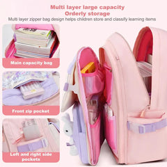 Girls Middle School Backpack Water Resistant Wear-resistant