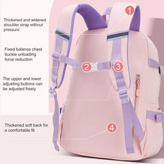Girls Middle School Backpack Water Resistant Wear-resistant