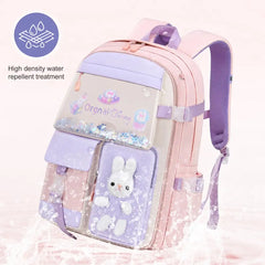 Girls Middle School Backpack Water Resistant Wear-resistant