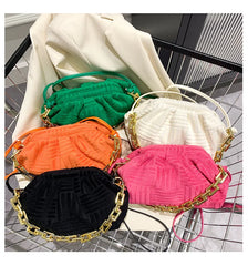 Plaid Shoulder Bag Cloud Cloth Autumn Winter Women Messenger Bag