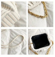 Plaid Shoulder Bag Cloud Cloth Autumn Winter Women Messenger Bag