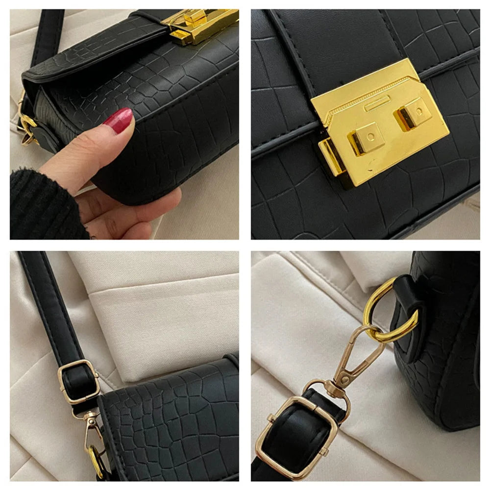 Vintage Embossing Crossbody Shoulder Bag for Women