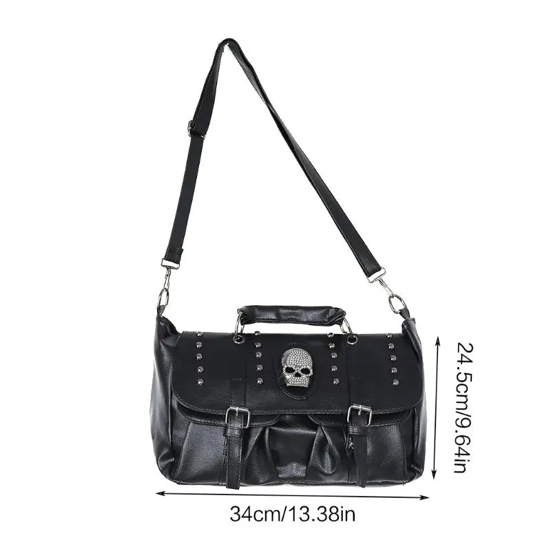 Personalised Punk Skull Shoulder Bag Handbag