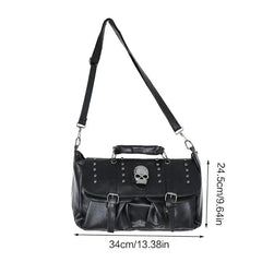 Personalised Punk Skull Shoulder Bag Handbag