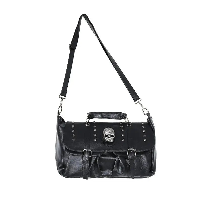Personalised Punk Skull Shoulder Bag Handbag