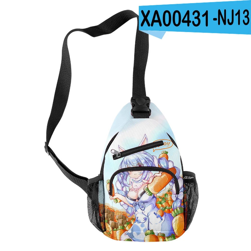 Usada Pekora Crossbody Chest Bag Waterproof Boys/Girls Sports Travel Bag
