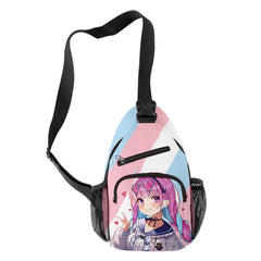 HOLOLIVE minato aqua Crossbody Chest Bags Oxford Waterproof Boys/Girls