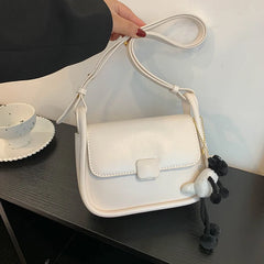 Retro PU Leather Crossbody Bag for Women Shoulder Messenger Bag