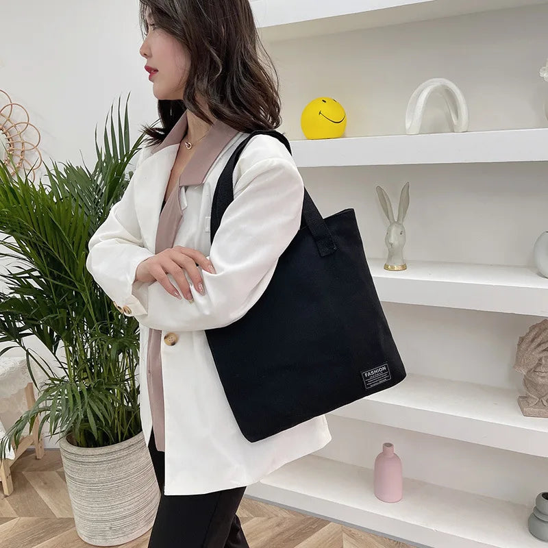Large Capacity Shoulder Bags Women Handbags Canvas Shopping And Travel Tote Bags