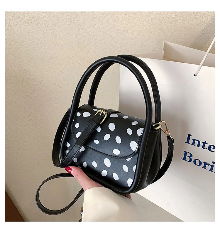 Women's Chessboard Lattice Messenger Bag