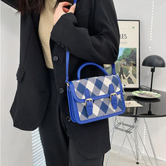 Plaid Shoulder Bag Ladies Handbags Small Top-handle Bags For Women Square Crossb