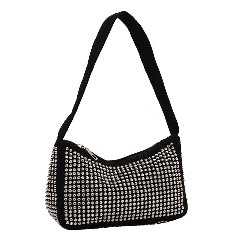 Retro Light Diamond Shoulder Bag Women's Crossbody Small Square Bag