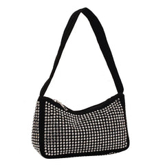 Retro Light Diamond Shoulder Bag Women's Crossbody Small Square Bag