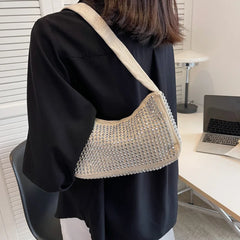 Retro Light Diamond Shoulder Bag Women's Crossbody Small Square Bag
