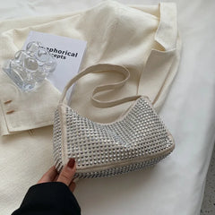Retro Light Diamond Shoulder Bag Women's Crossbody Small Square Bag