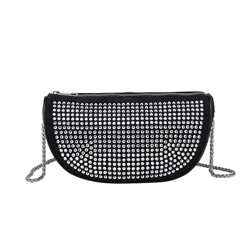 Women's Chain Messenger Shoulder Bag Casual Dumplings Saddle Bag