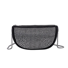 Women's Chain Messenger Shoulder Bag Casual Dumplings Saddle Bag