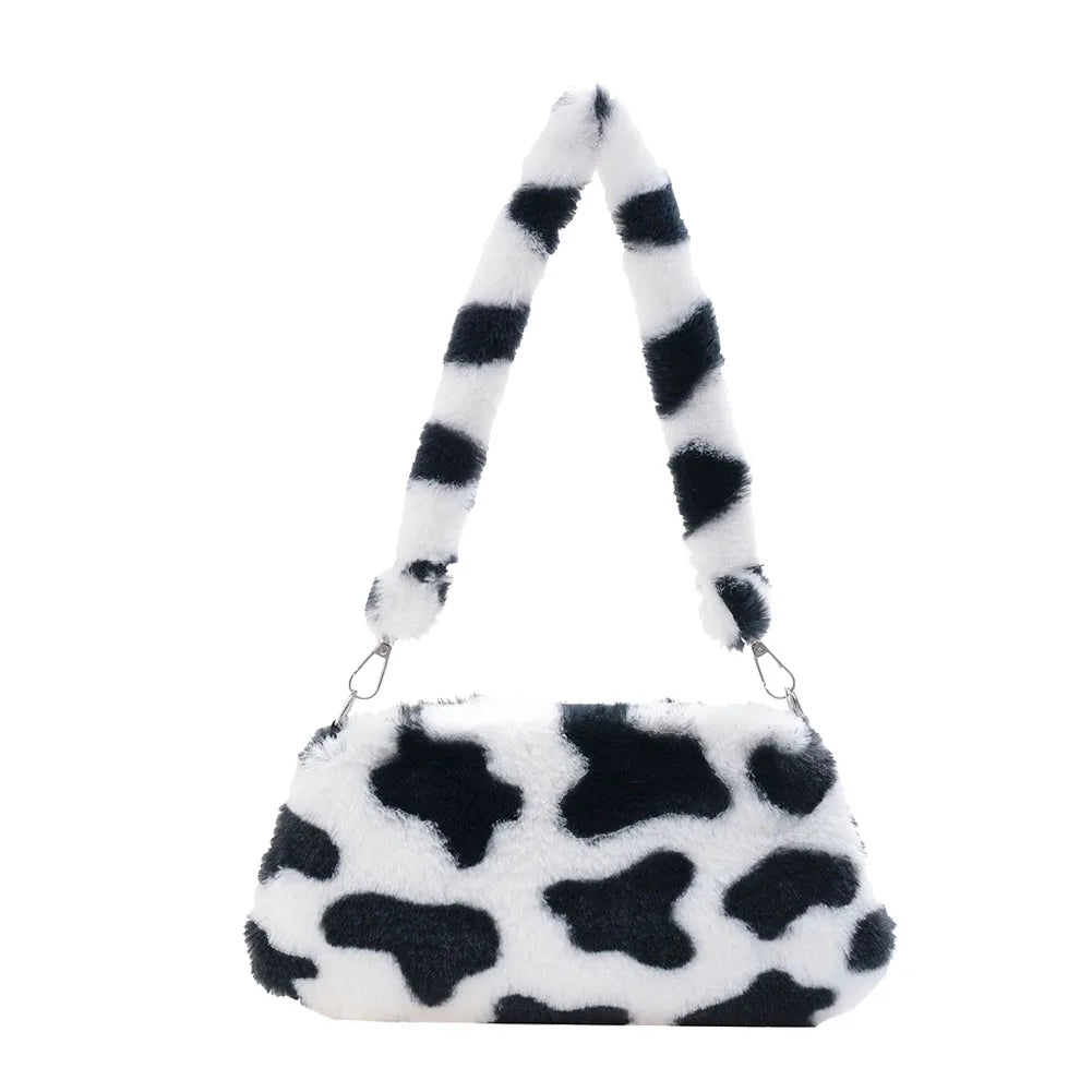 Female Animal Pattern Shoulder Party Clutches Ladies Top-handle Bag Tote